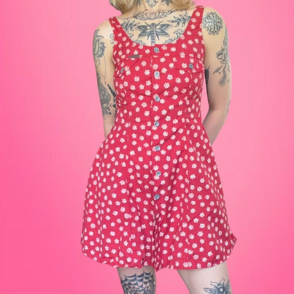 vintage 90s y2k calvin klein floral dress